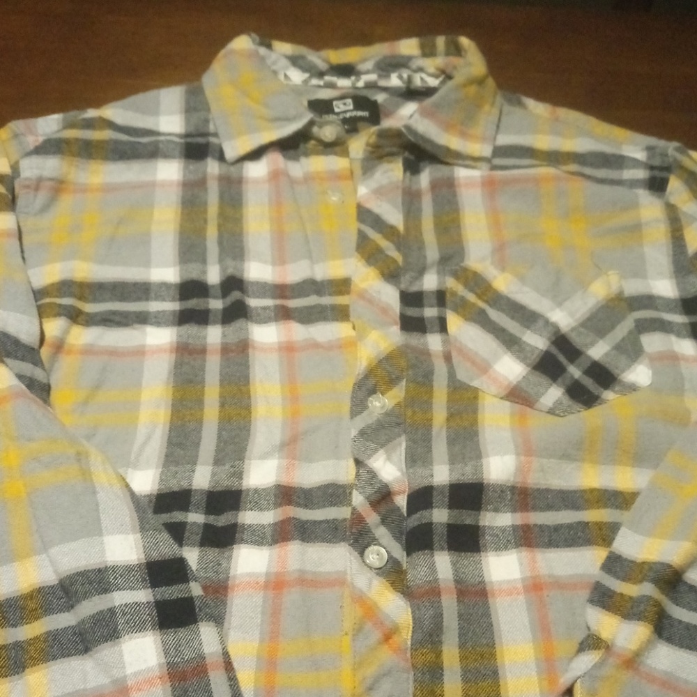 Ocean Current Flannel Button Down Shirt Size L